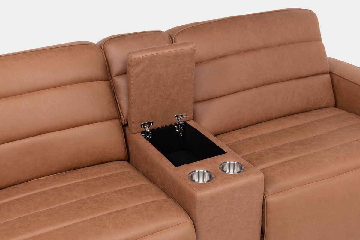 CHELSEY01:Chelsey 6 Piece Power Sectional With Power Armless Recliner, Open