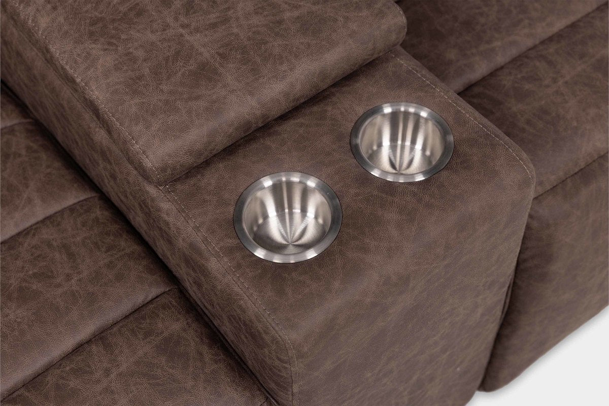 CHELSEY25:Chelsey 5 Piece Power Sectional With Power Armless Recliner, 