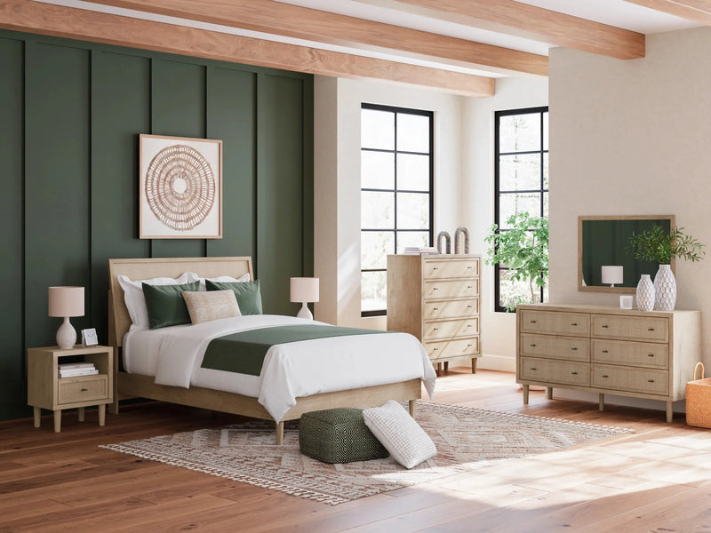 CIELDEN03:Cielden Panel Bed & Dresser & , Styled