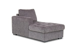 476891587:Claire 1 Arm Storage Chaise in Gray, Left Facing, Image 1