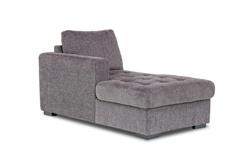 476891587:Claire 1 Arm Storage Chaise in Gray, Left Facing, Image 1