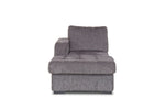 476891587:Claire 1 Arm Storage Chaise in Gray, Left Facing, Image 2