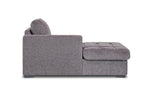 476891587:Claire 1 Arm Storage Chaise in Gray, Left Facing, Image 3