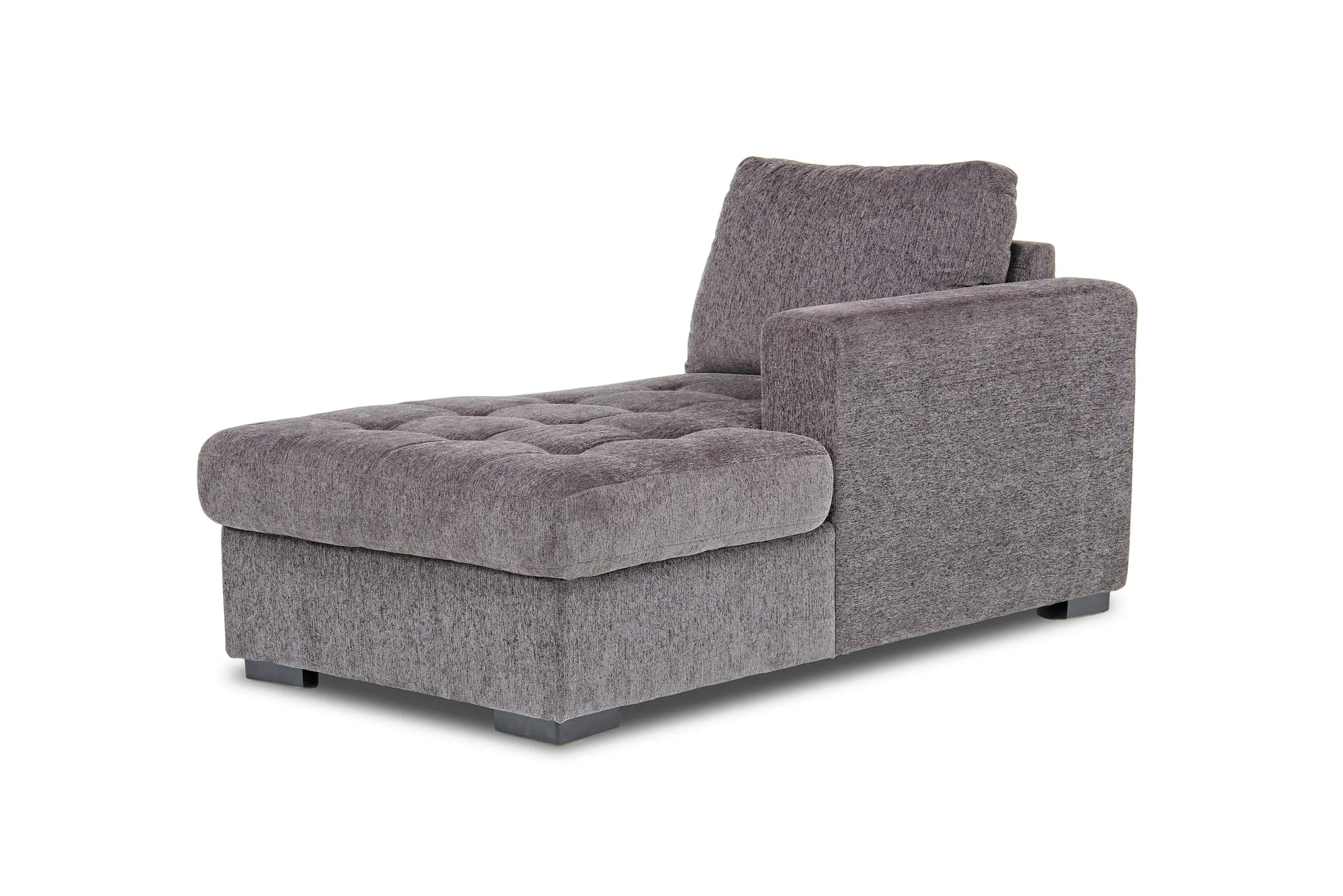071076411:Claire 1 Arm Storage Chaise in Gray, Right Facing, Image 1