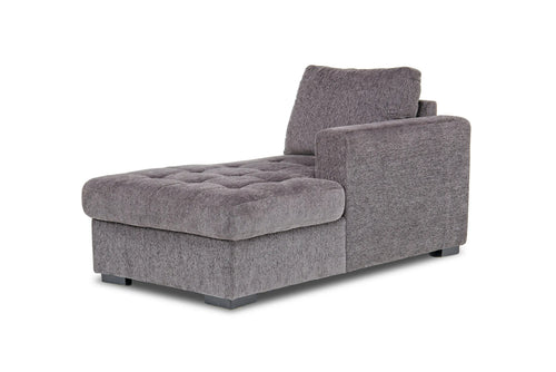 071076411:Claire 1 Arm Storage Chaise in Gray, Right Facing, Image 1