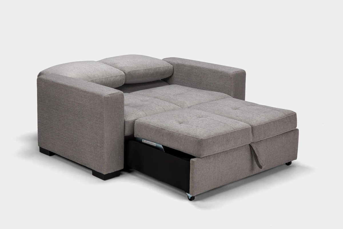 CLAIRE107:Claire Queen Pullout Sofa & Fu, AngledBack