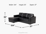 CLAIRE001:Claire Full Pullout Sofa Chaise, 