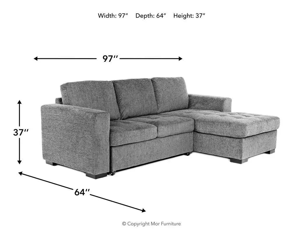 264384754:Claire Full Pullout Sofa Chais, AngledAngle