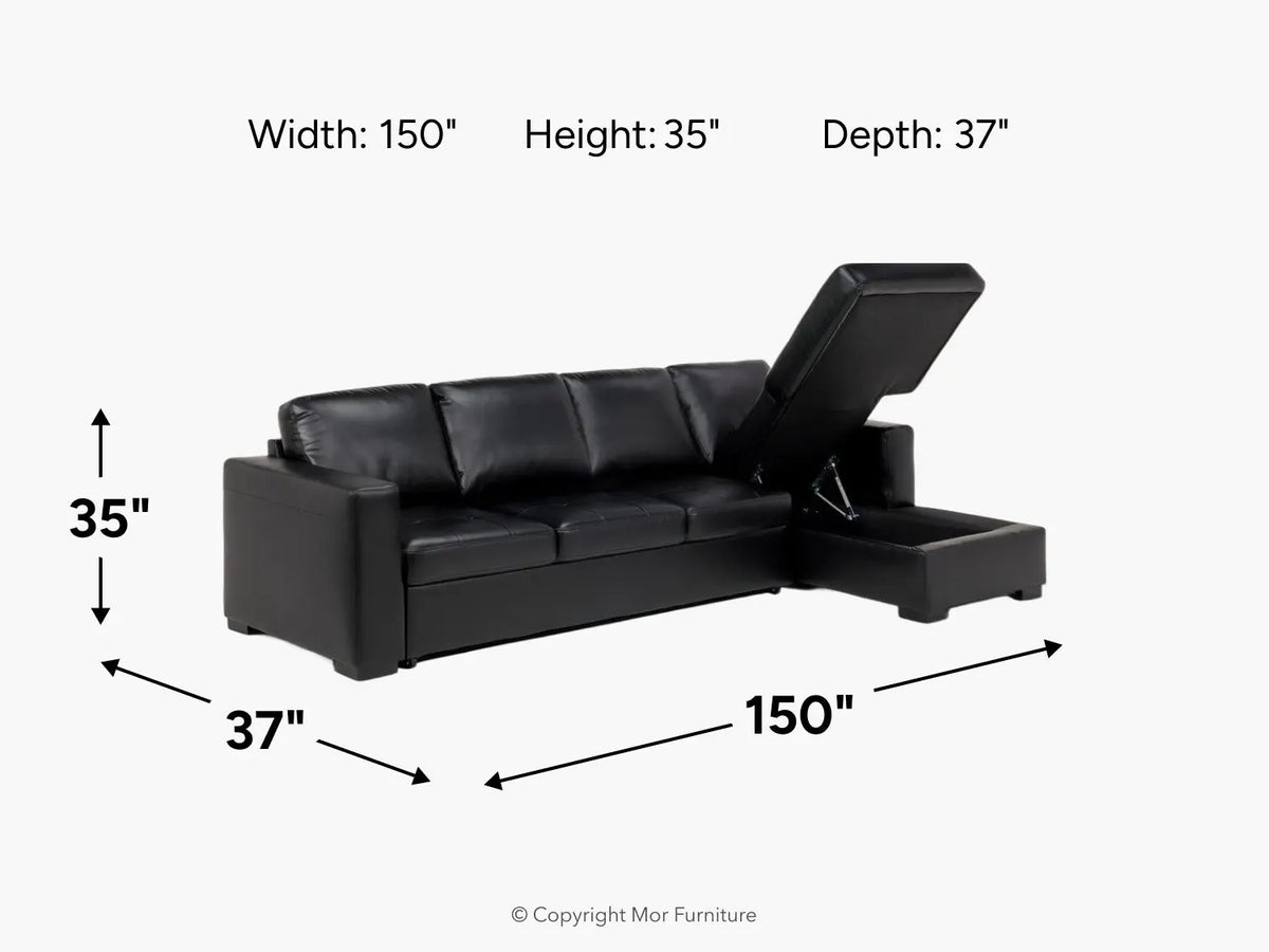 CLAIRE051:Claire Queen Pullout Sofa Chaise,