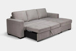 CLAIRE101:Claire Full Pullout Sofa Chais, Angled