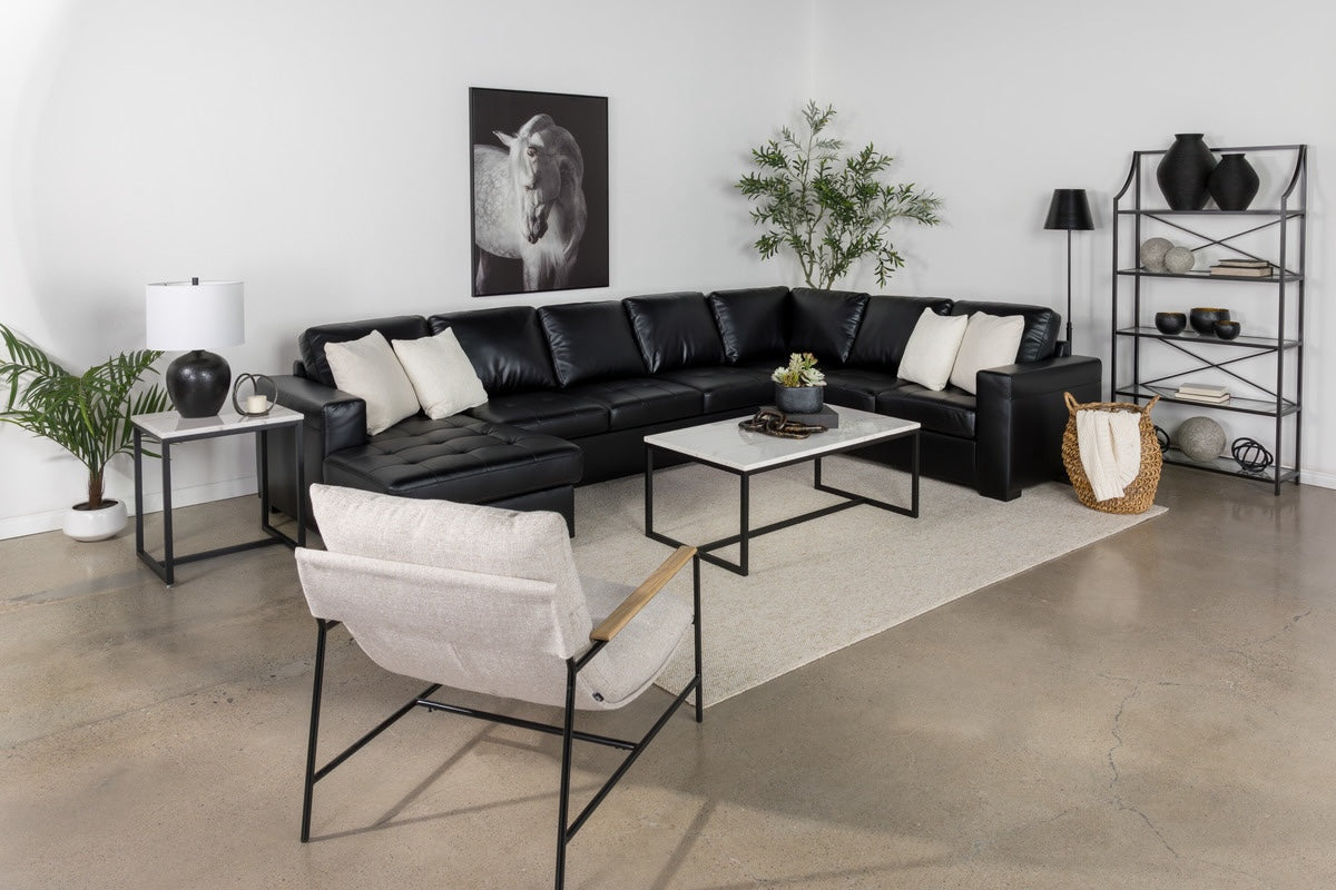 CLAIRE058:Claire Queen Pullout Tux Chaise Sectional, 