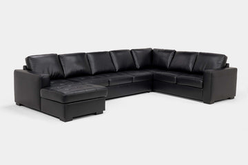 CLAIRE058:Claire Queen Pullout Tux Chaise Sectional, Angled