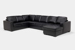 CLAIRE059:Claire Queen Pullout Tux Chaise Sectional, Angled