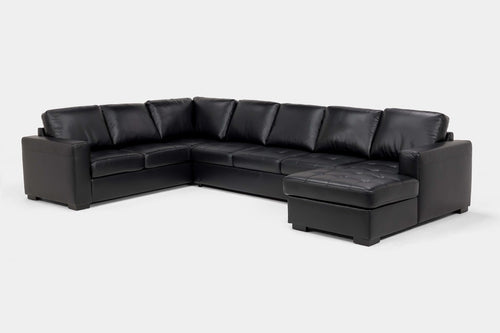 CLAIRE059:Claire Queen Pullout Tux Chaise Sectional, Angled