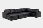 CLAIRE058:Claire Queen Pullout Tux Chaise Sectional, Angled