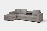CLAIRE150:Claire Full Pullout Sofa Chais, Angled