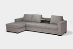 CLAIRE150:Claire Full Pullout Sofa Chais, Angled