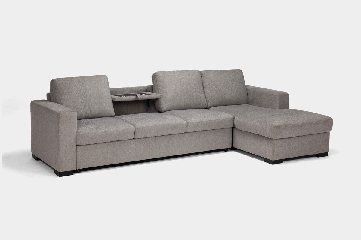 CLAIRE151:Claire Full Pullout Sofa Chais, Angled