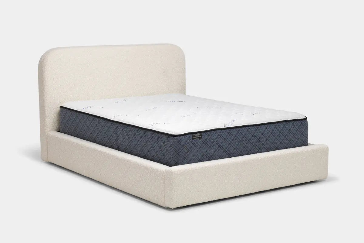 CLOUDII00:Cloud Boucle Upholstered Bed, Angle