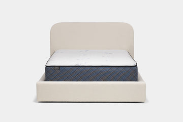CLOUDII00:Cloud Boucle Upholstered Bed, Front