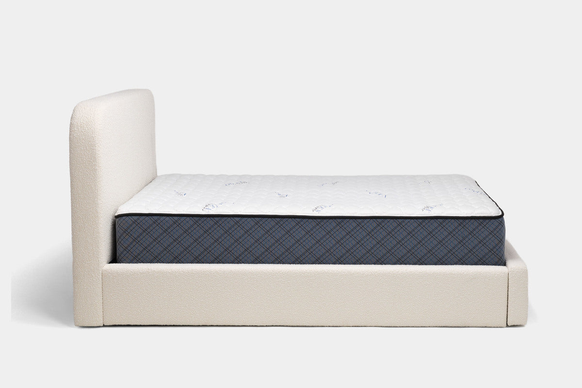 CLOUDII00:Cloud Boucle Upholstered Bed, Side