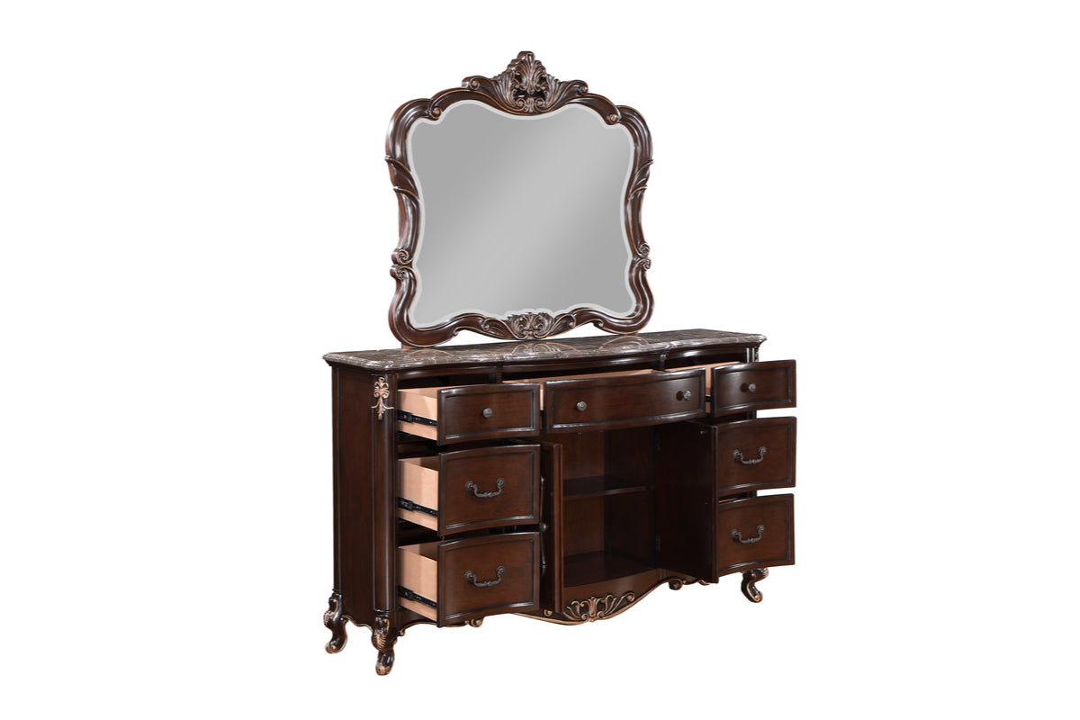 CONSTAEK4:Constantine Upholstered Bed & , Open