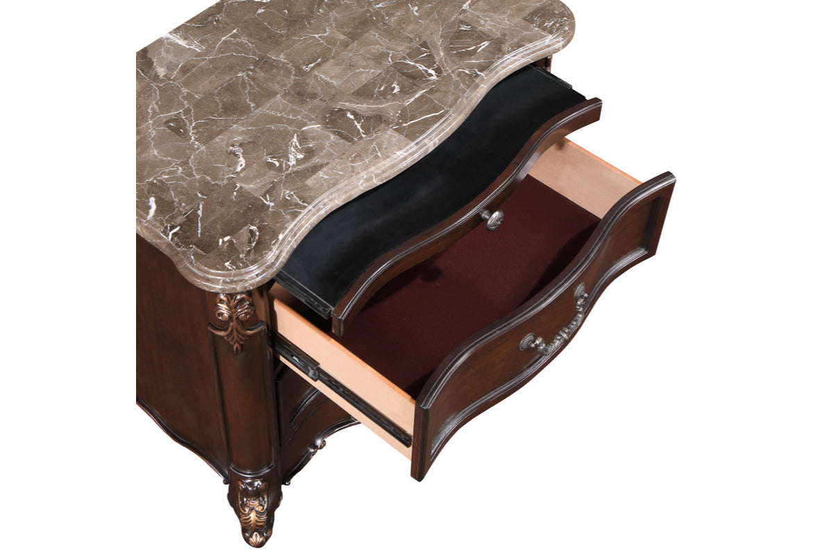 CONSTANQ4:Constantine Upholstered Bed & , Open