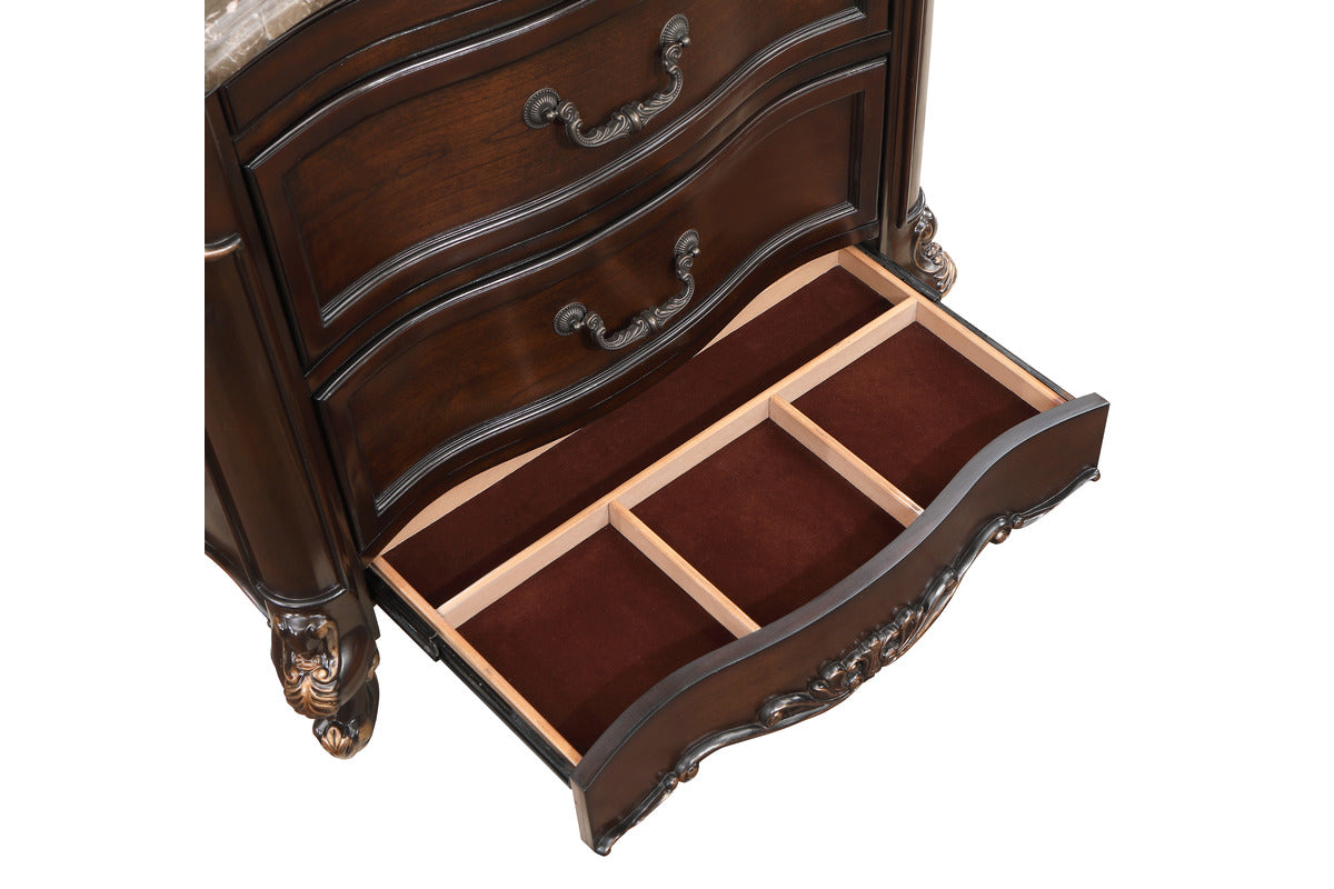 CONSTANQ4:Constantine Upholstered Bed & , Open