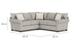 734874985:Cordoba Tux Loveseat Sectional, 