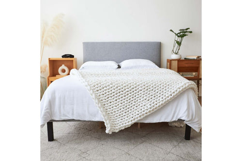 943156500:Cotton Weighted Coverlet, Styled