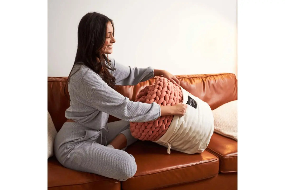 814393435:Cotton Weighted Coverlet, Styled