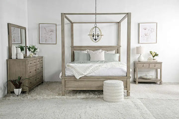 COUNTRY01:Country Side Canopy Bed & Dres, StyledSide