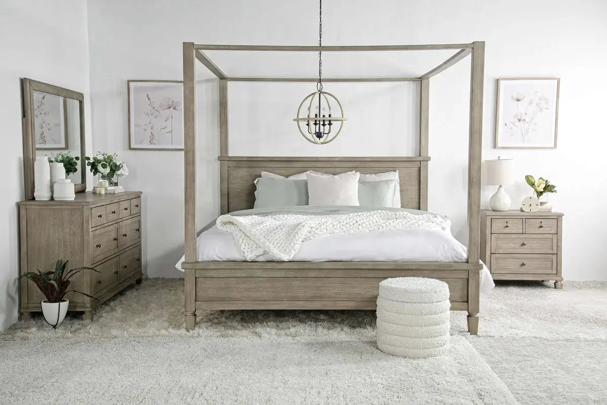 COUNTRY05:Country Side Canopy Bed & Dres, StyledSide