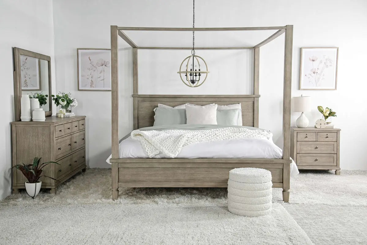 COUNTRY07:Country Side Canopy Bed & Dres, Side