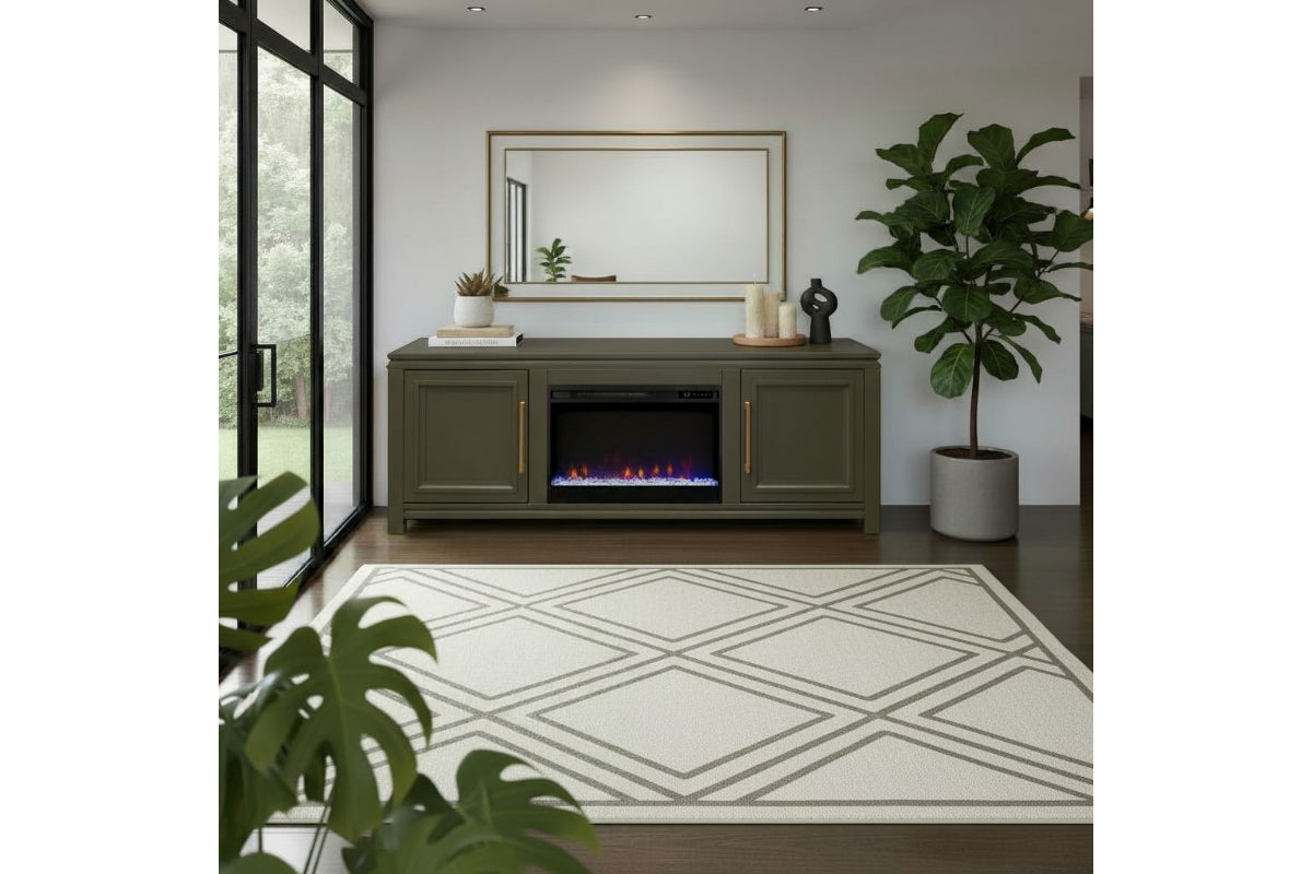 342668566:Carvel Fireplace Console, Styled