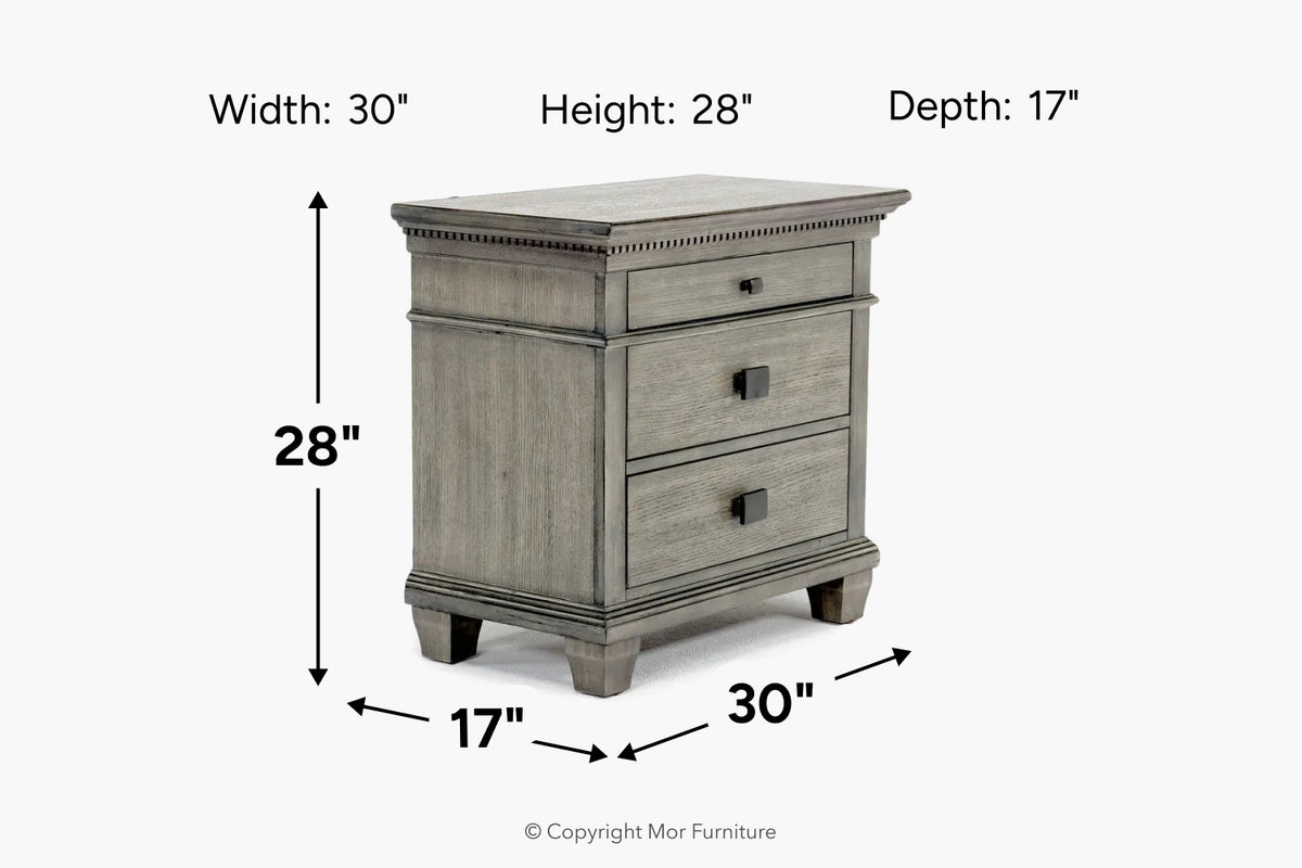090669920:Crawford 3 Drawer Nightstand,