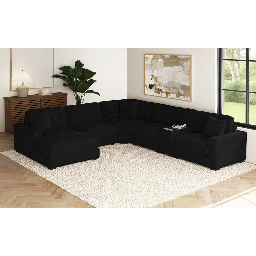 Cuddle Cloud 6 Piece Chaise Sectional | Sectionals | Living Room – Mor ...