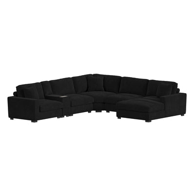 CUDDLE003:Cuddle Cloud 6 Piece Chaise Se, AngledAngle