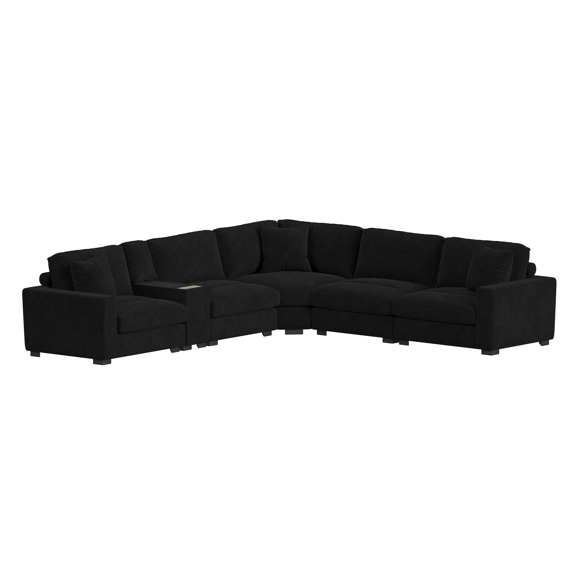 CUDDLE001:Cuddle Cloud 6 Piece Sectional, AngledAngle