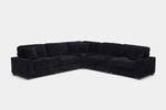 CUDDLE000:Cuddle Cloud 5 Piece Sectional in Black Angled