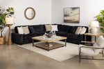 CUDDLE000:Cuddle Cloud 5 Piece Sectional in Black Styled