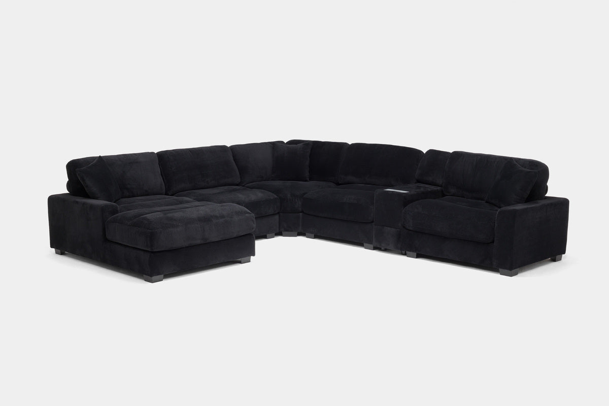 CUDDLE002:Cuddle Cloud 6 Piece Chaise Se, Angled