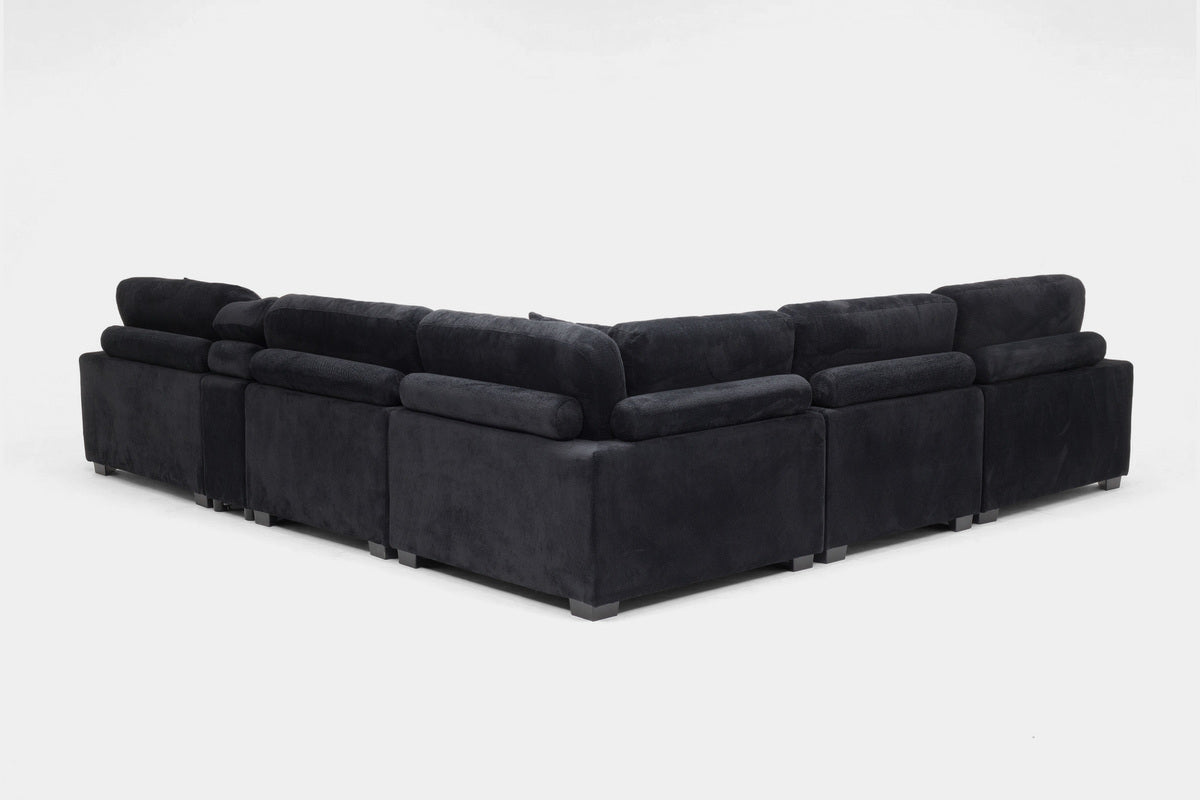 CUDDLE003:Cuddle Cloud 6 Piece Chaise Se, AngledBack