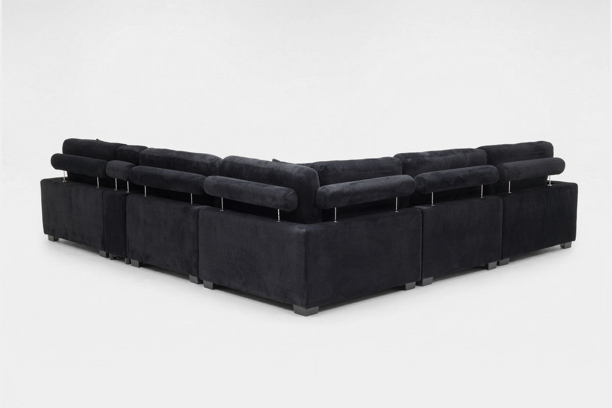 CUDDLE003:Cuddle Cloud 6 Piece Chaise Se, AngledBack