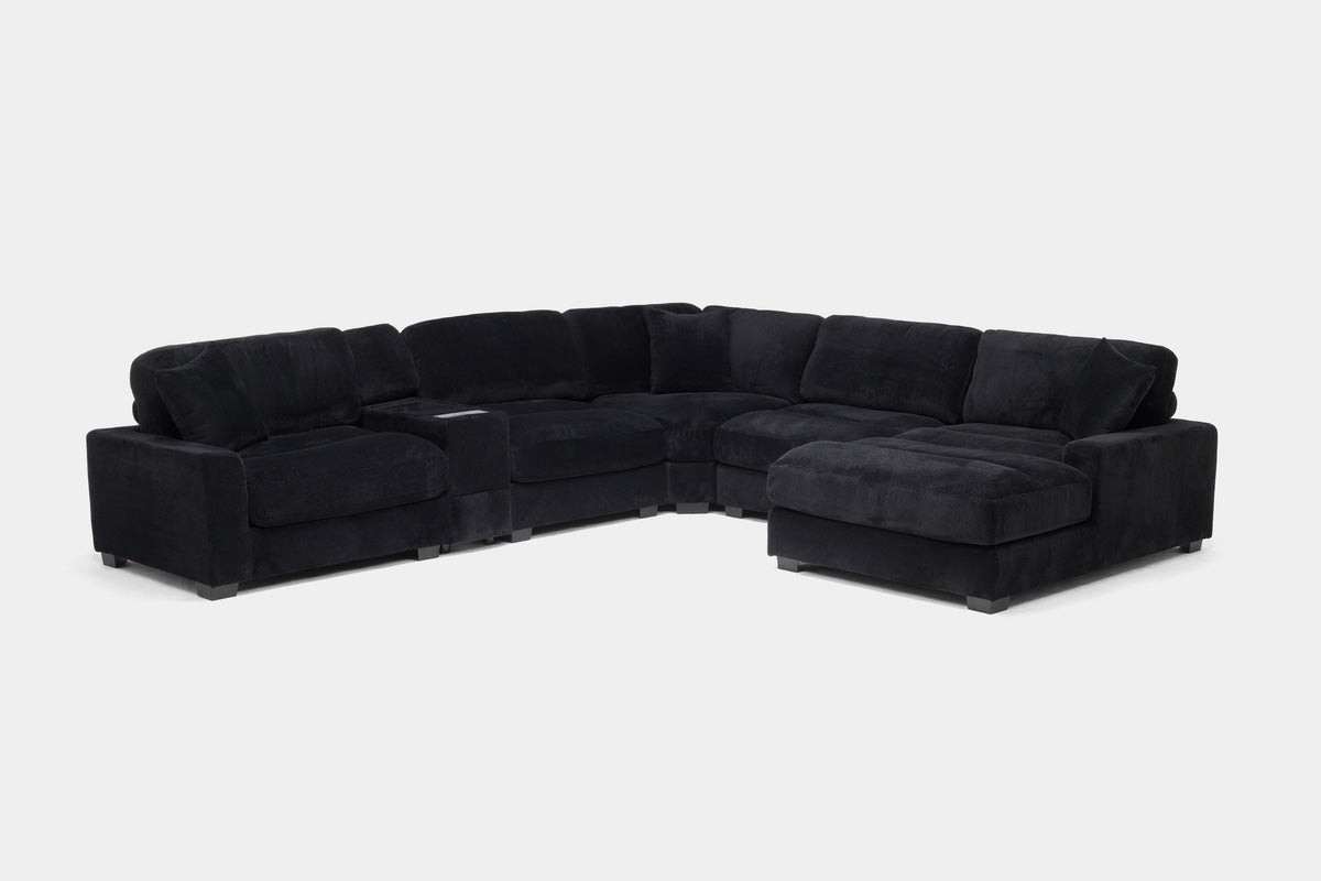 CUDDLE003:Cuddle Cloud 6 Piece Chaise Se, Angled