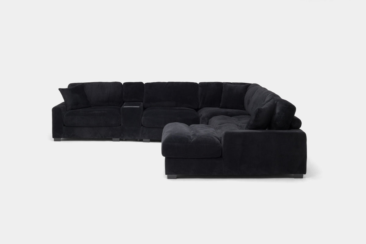 CUDDLE003:Cuddle Cloud 6 Piece Chaise Se, Side