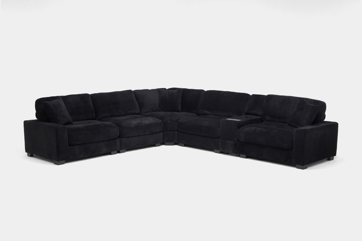 CUDDLE001:Cuddle Cloud 6 Piece Sectional, Angled