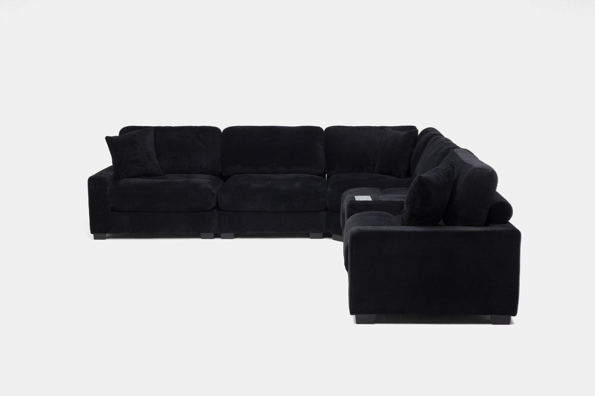 CUDDLE001:Cuddle Cloud 6 Piece Sectional, Side