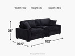 CUDDLE073:Cuddle Cloud Console Loveseat, 