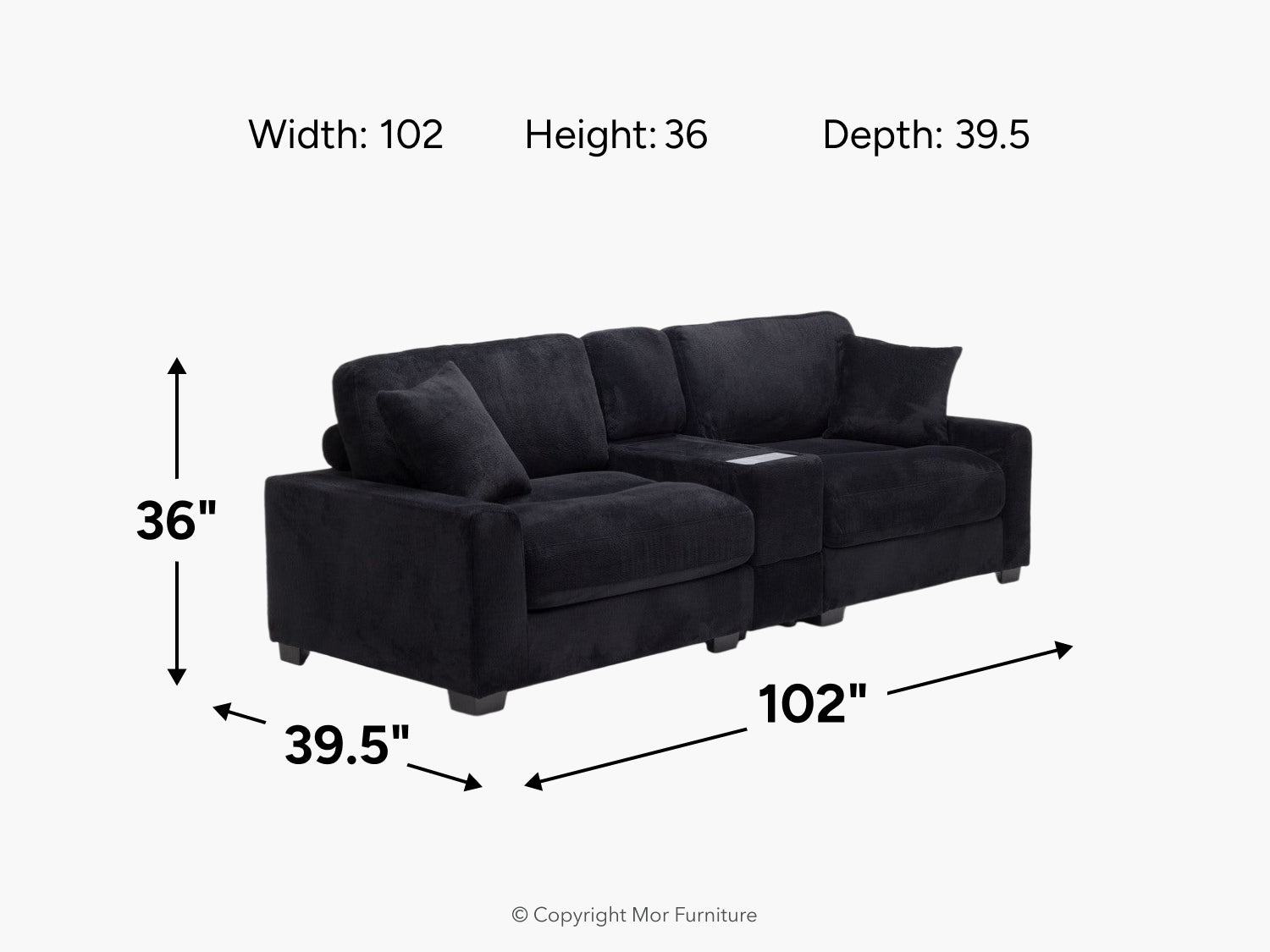 CUDDLE073:Cuddle Cloud Console Loveseat, 